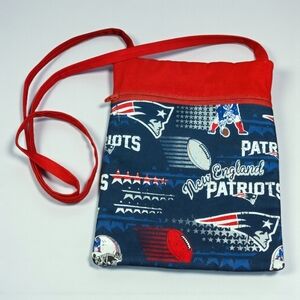 New England Patriots Logo Crossbody Bag Red White Blue